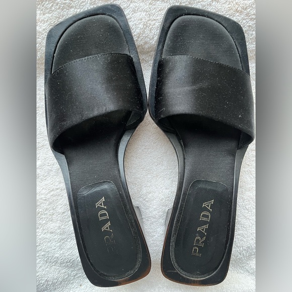 Vintage Prada Square Toe Mules - Picture 2 of 10